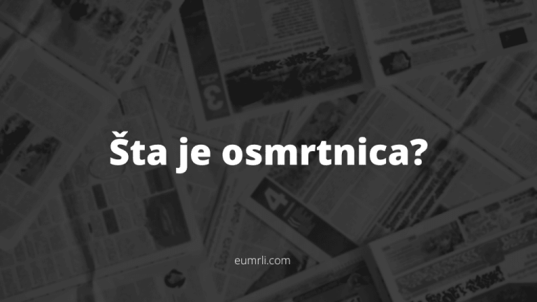 Šta je osmrtnica?